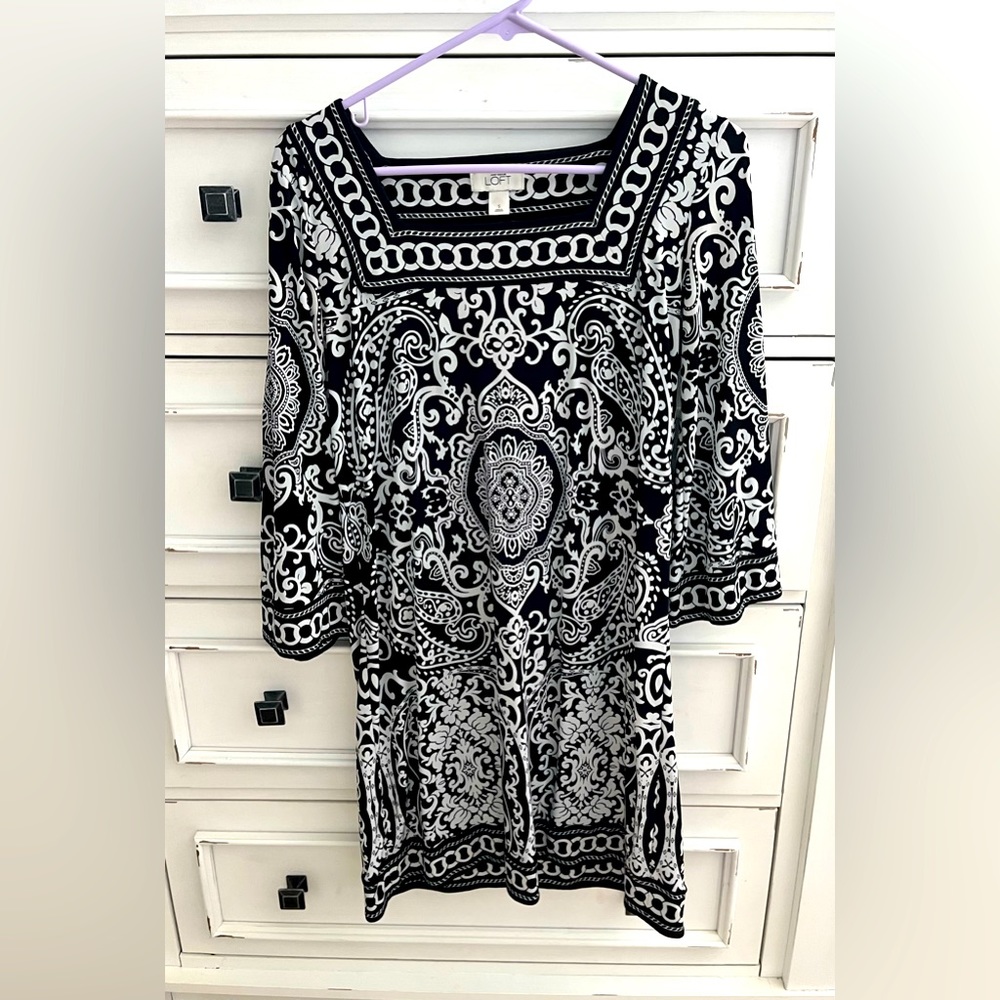 LOFT floral Tunic Dress